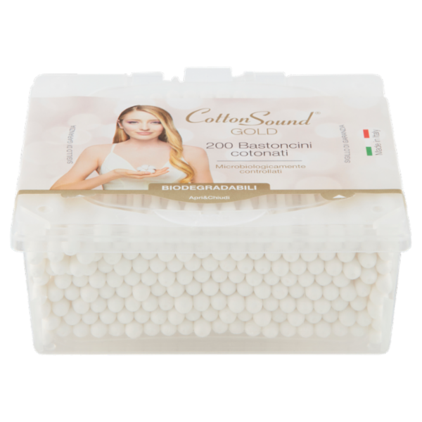Cotton Sound Gold Bastoncini cotonati Biodegradabili 200 pz