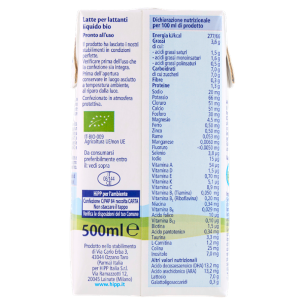 Hipp Bio Combiotic Latte per Lattanti Bio 1 500 ml
