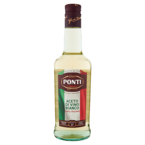 Ponti Aceto di Vino Bianco 100% Italiano 500 ml
