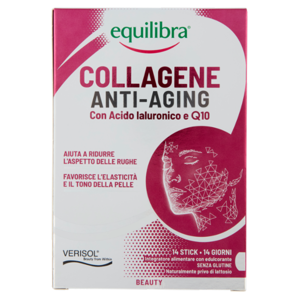equilibra Collagene Anti-Aging con Acido Ialuronico e Q10 14 Stick monodose 140 g