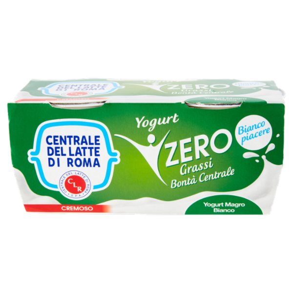 Centrale del Latte di Roma Zero Grassi Yogurt Magro Bianco 2 x 125 g