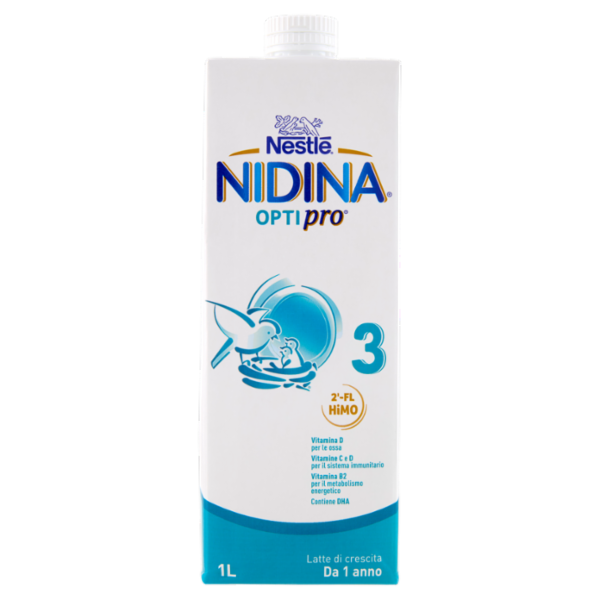 NESTLÉ NIDINA Optipro 3 Latte di crescita liquido per bambini da 1 anno Brick 1L