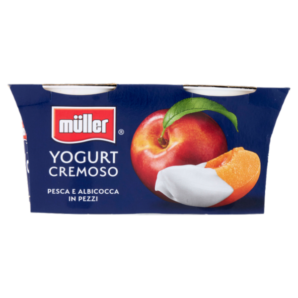 müller Yogurt Cremoso Pesca e Albicocca in Pezzi 2 x 125 g