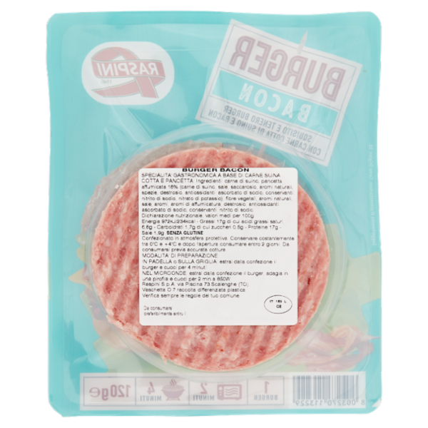 Raspini Burger Bacon 120 g