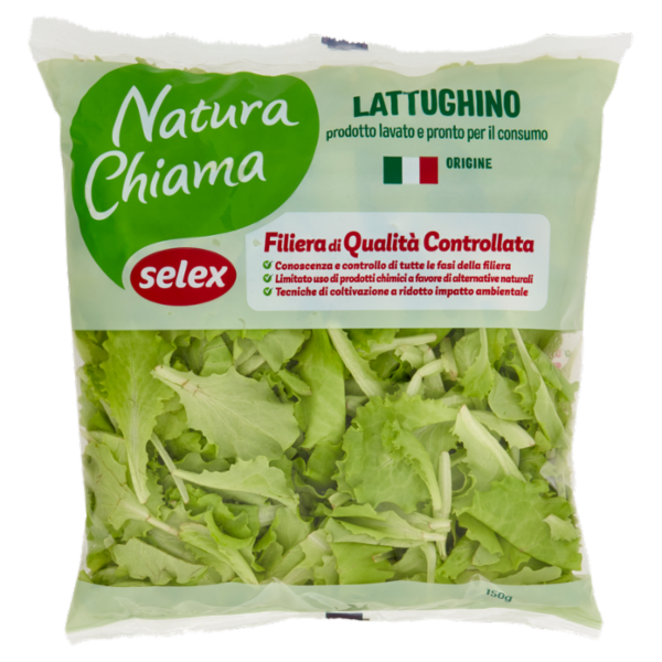 Selex Natura Chiama Lattughino Lavato e Pronto per il Consumo 150 g