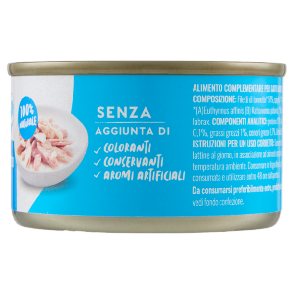 ADoC For Cats Naturally Premium Filetti di Tonnetto con Spigola in Gelatina 85 g