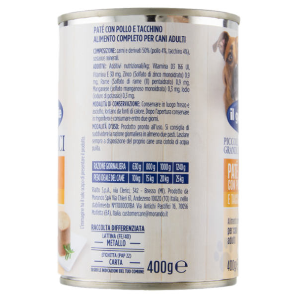 IL GIGANTE Piccoli Grandi Amici Paté con Pollo e Tacchino 400 g