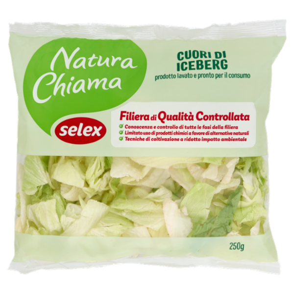 Selex Natura Chiama Cuori di Iceberg Lavati e Pronti per il Consumo 250 g