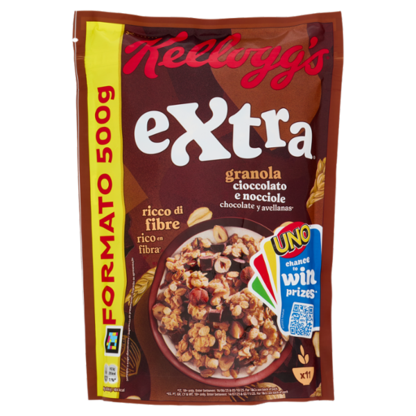 Kellogg's extra granola cioccolato e nocciole 500 g