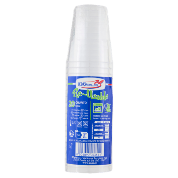 DOpla Re-Usable Chupito 50ml 20 pz