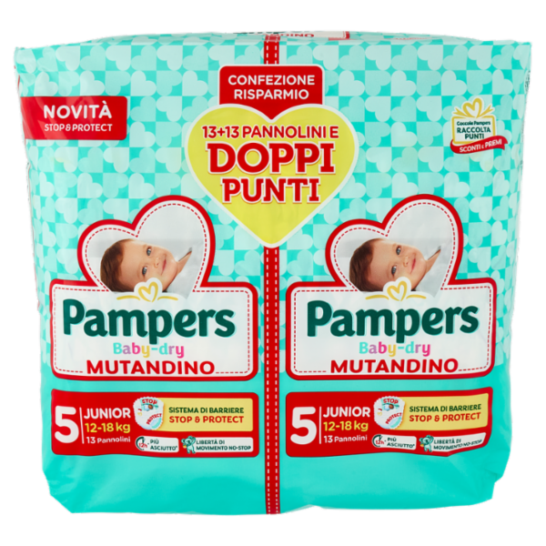 Pampers Baby-dry Mutandino Junior 13 + 13 pz