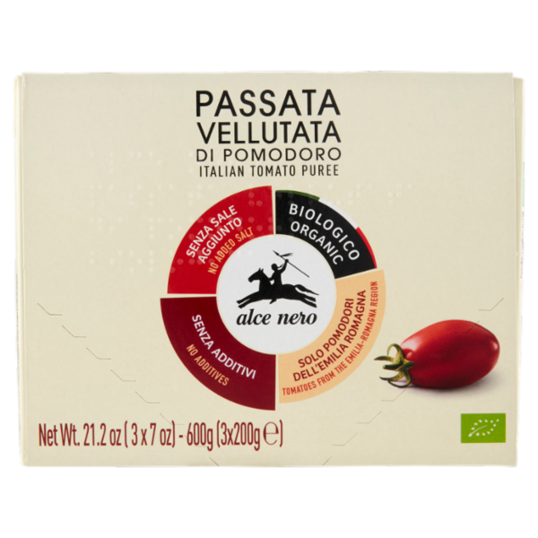 alce nero Passata Vellutata di Pomodoro 3 x 200 g
