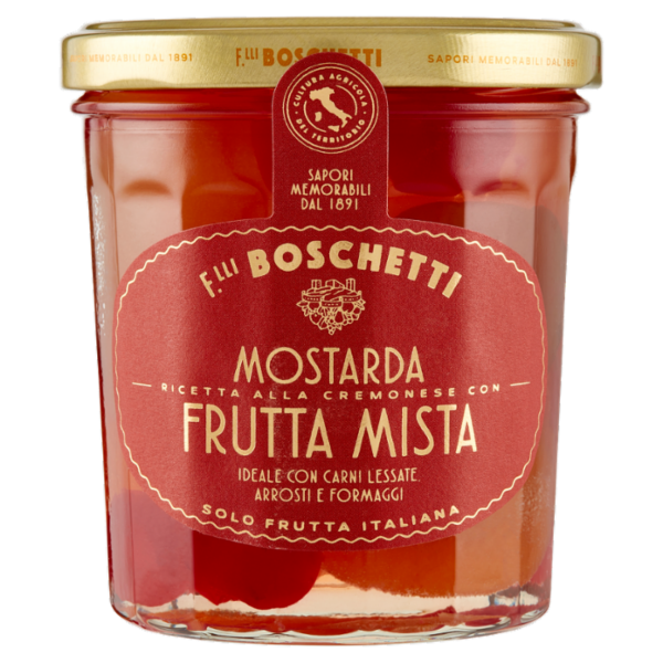F.lli Boschetti Mostarda Ricetta alla Cremonese con Frutta Mista 400 g