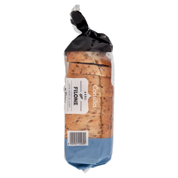 Consilia Pane Filone con Semi di Lino a Fette 500 g