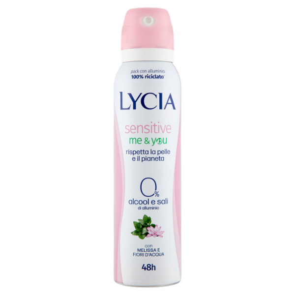 Lycia sensitive me & you con Melissa e Fiori d'Acqua deo spray 150 ml