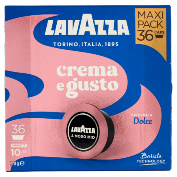 Lavazza A Modo Mio crema e gusto Dolce 36 Capsule 270 g