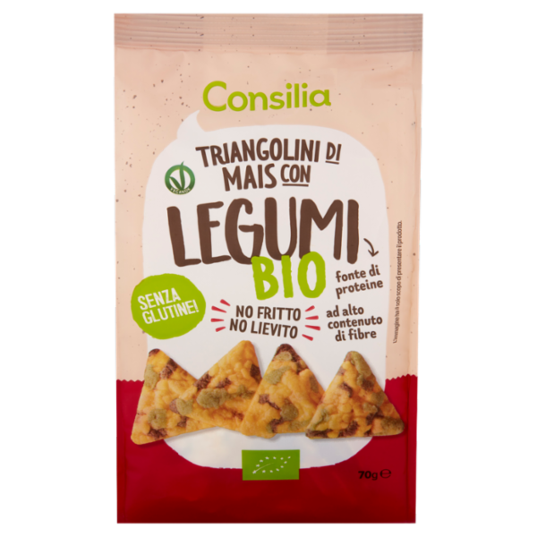 Consilia Triangoli di Mais con Legumi Biologici 70 g