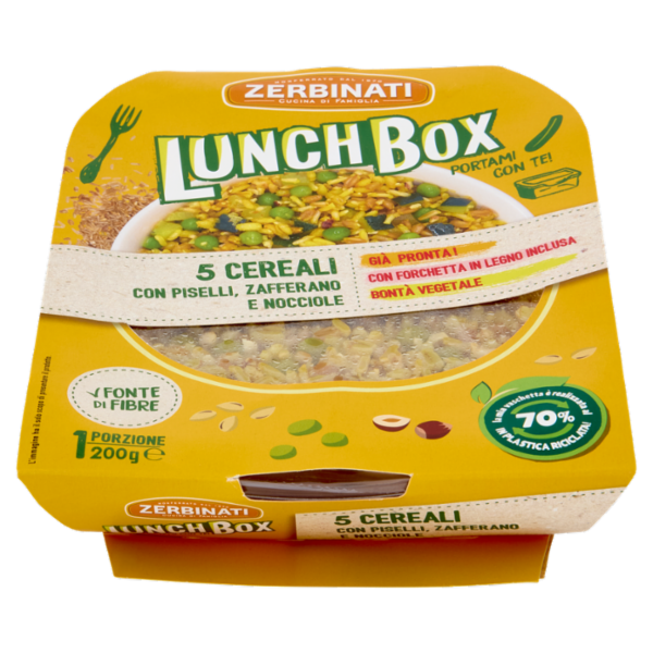 Zerbinati LunchBox 5 Cereali con Piselli, Zafferano e Nocciole 200 g