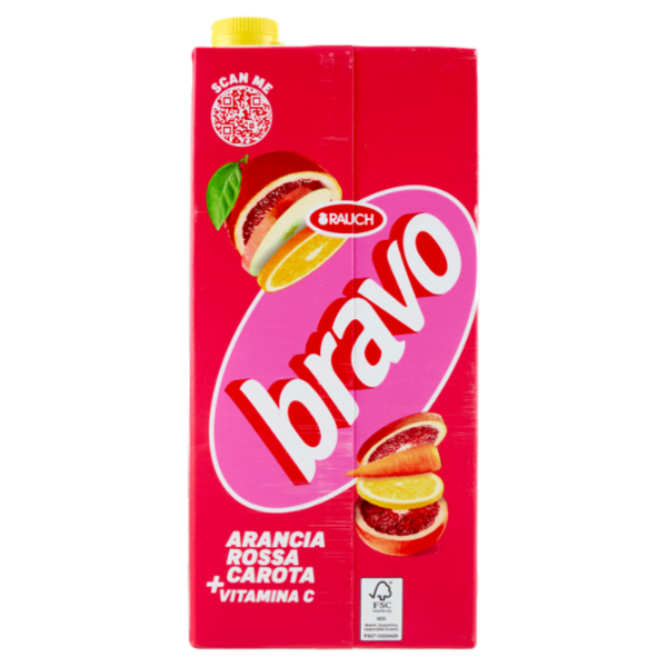 Rauch bravo Arancia Rossa Carota 2 L