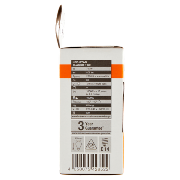 Osram Led Star Classic P 60 Warm White 7.5 W E14