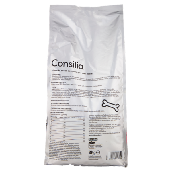 Consilia Cane Crocchette con Maiale Mono Proteico 3 kg