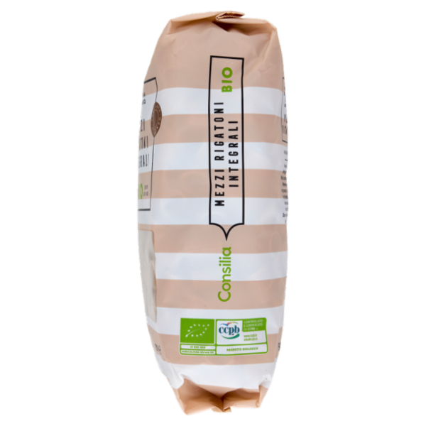 Consilia Pasta di Semola Integrale Mezzi Rigatoni Biologici 500 g