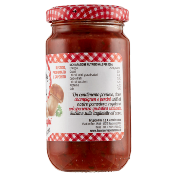 Le Conserve della Nonna Sugo ai funghi Champignon e Porcini 190 g