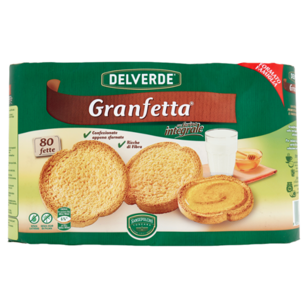 Delverde Granfetta con farina integrale 80 fette 600 g