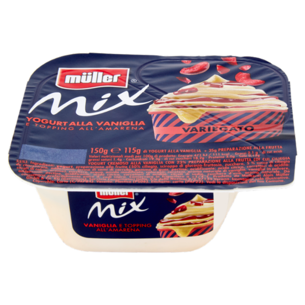 müller Mix Yogurt alla Vaniglia e Topping all'Amarena 150 g