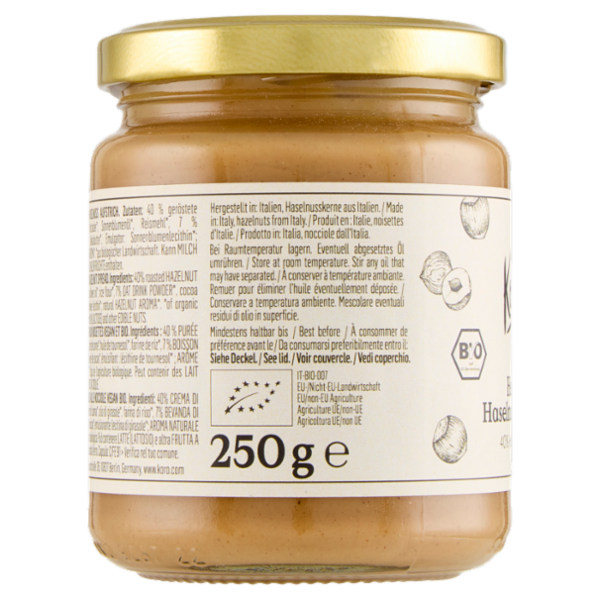 KoRo vegan Helle Haselnusscreme 250 g
