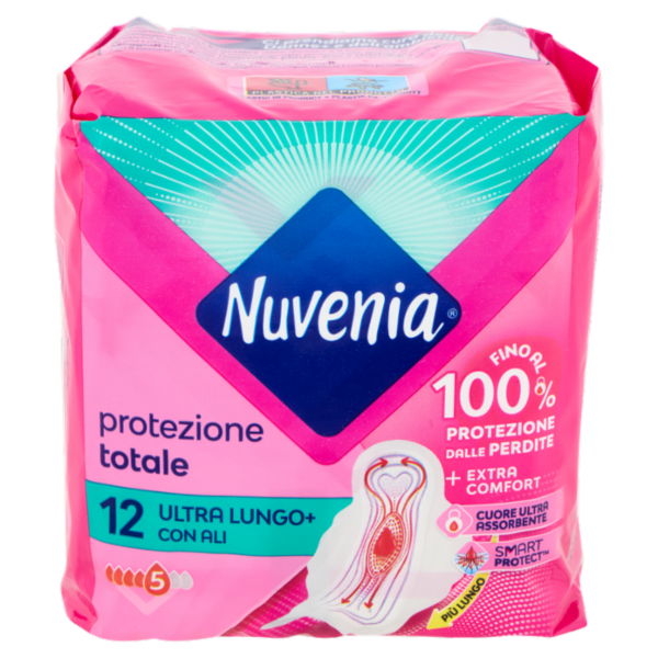 Nuvenia protezione totale Ultra Lungo+ con Ali 12 pz