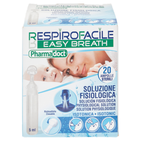 Pharmadoct Respirofacile Soluzione Fisiologica Ampolle Sterili 20 x 5 ml