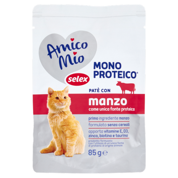 Selex Amico Mio Gatto Paté con Manzo Mono Proteico 85 g