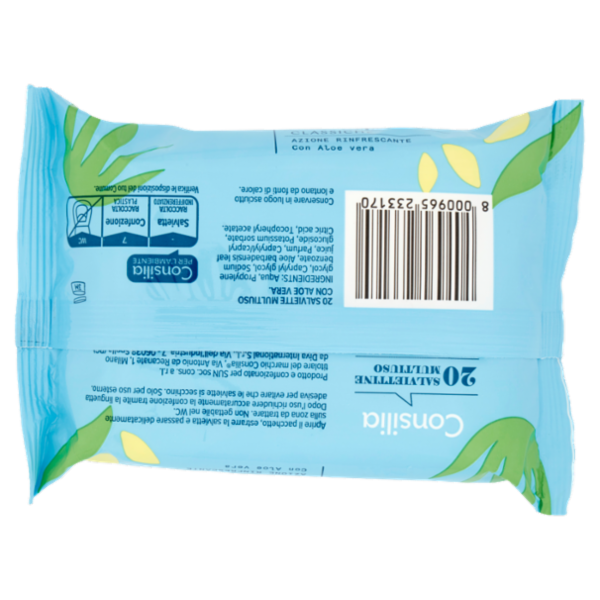 Consilia Salviettine Multiuso con Aloe 20 pezzi