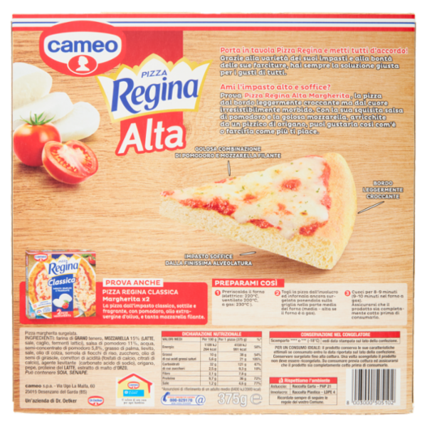 cameo Pizza Regina Alta Margherita 375 g
