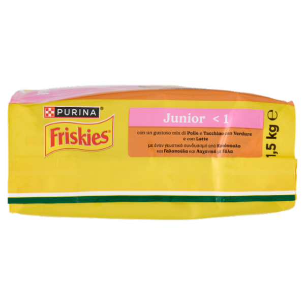PURINA FRISKIES Junior Pollo e Tacchino, con Latte e con Verdure 1,5kg