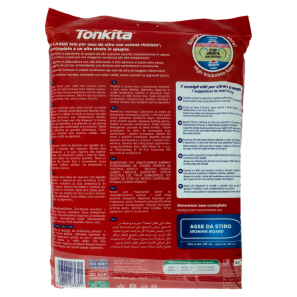 Tonkita X-Large telo per asse da stiro 155x56 cm.