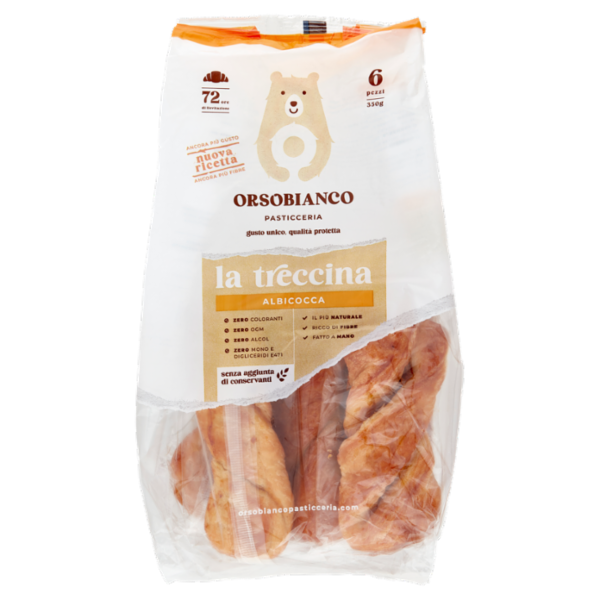 Orsobianco la treccina Albicocca 6 x 58 g