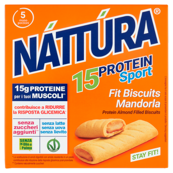Náttúra 15 Protein Sport Fit Biscuits Mandorla 5 x 25 g