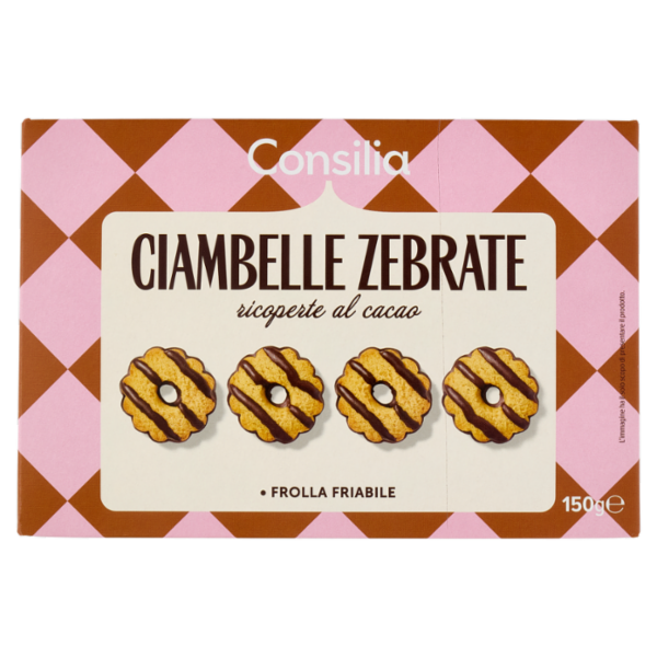 Consilia Ciambelle Zebrate Ricoperte al Cacao 150 g