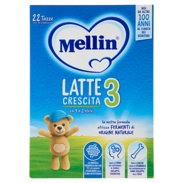 MELLIN 3 - Latte di Crescita in Polvere per Bambini da 1 a 2 anni 770g