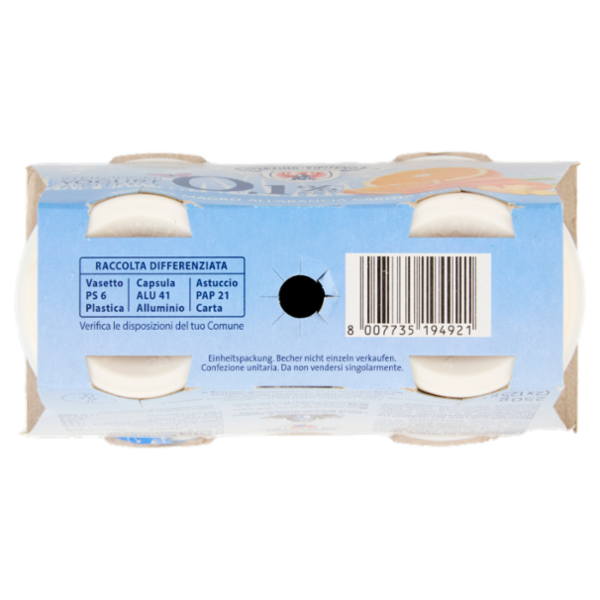 Sterzing Vipiteno 0,1% Grassi Yogurt Magro all'Arancia Carota e Zenzero 2 x 125 g