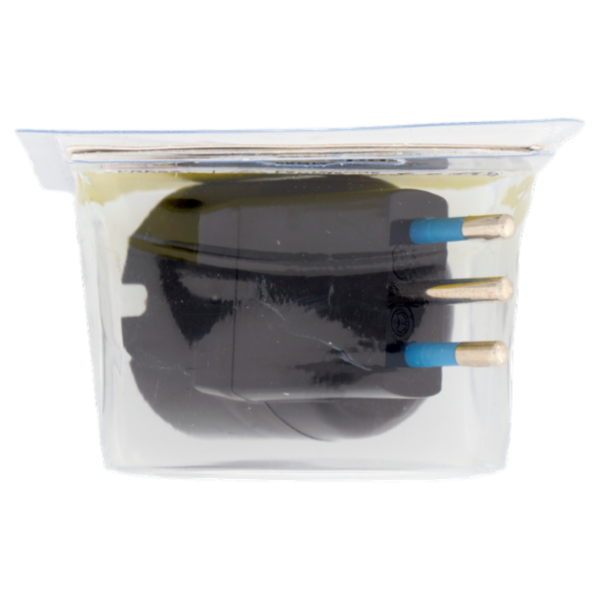 Selex Adattatore Semplice Salvaspazio Spina 10A + 1 Presa Bivalente 10-16A(Ted) Nero