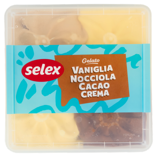 Selex Gelato Vaniglia, Nocciola, Cacao e Crema 1 kg