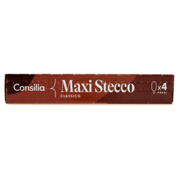 Consilia 4 Maxistecchi di Gelato Vaniglia Ricoperti Cioccolato al Latte 350 g