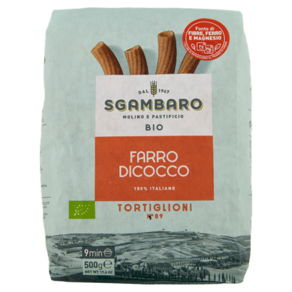 Sgambaro Bio Farro Dicocco Tortiglioni N°89 500 g
