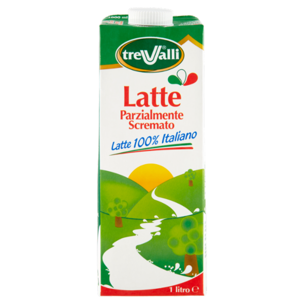 treValli Latte Parzialmente Scremato 1000 ml