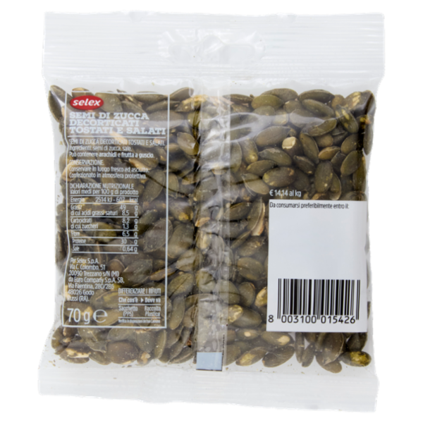 Selex Semi di Zucca Decorticati 70 g