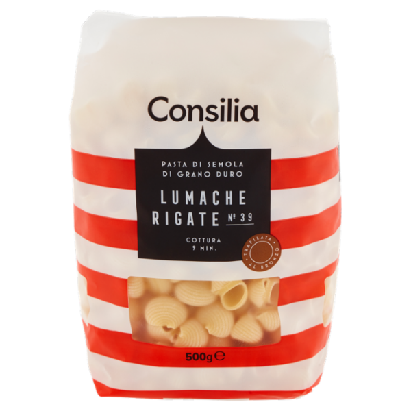 Consilia Pasta di Semola Trafilata al Bronzo Lumache Rigate 500 g