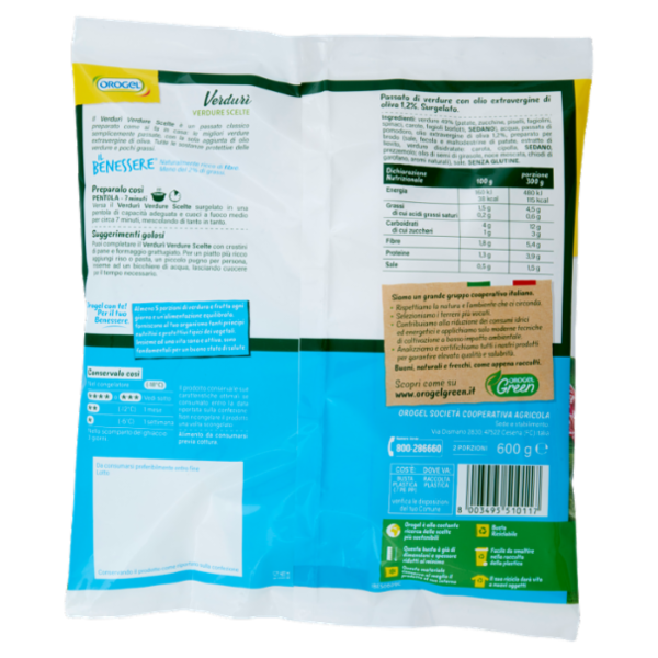 Orogel Il Benessere Verdurì Verdure Scelte Surgelati 600 g